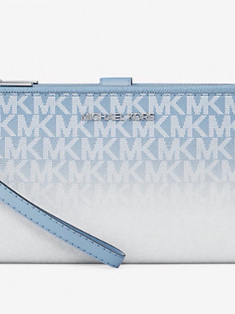 ⭐️FREE SHIPPING⭐️ NWT MICHAEL KORS Jet Set Large Ombré Signature Logo Wristlet